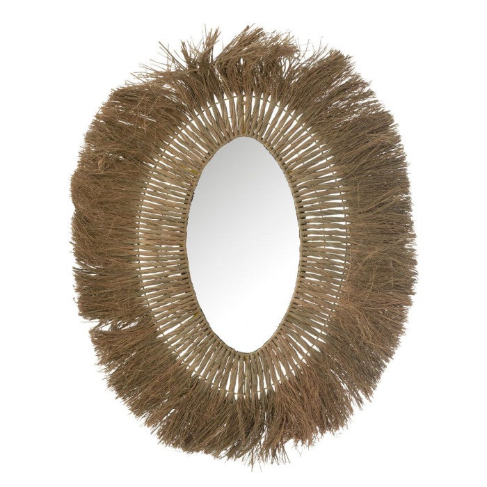 Miroir Ovale Tulipes En Mosaïque De Verre - 60 Cm De Hauteur - Neuf - Déco Murale