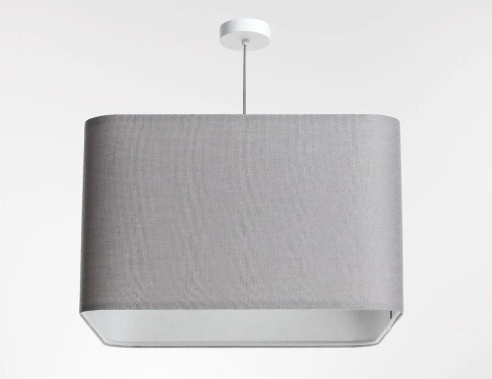 Lampa wisząca KWADRO LEN 009-40w25 szara