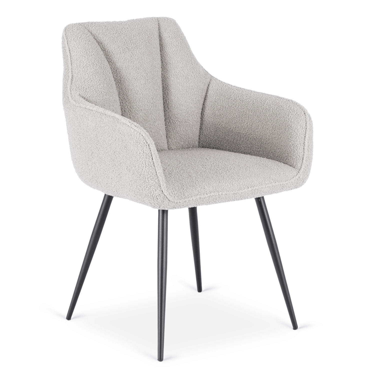 Krzesło Tapicerowane Do Salonu Jadalni Kuchenne Baranek Teddy Szary NAWARA