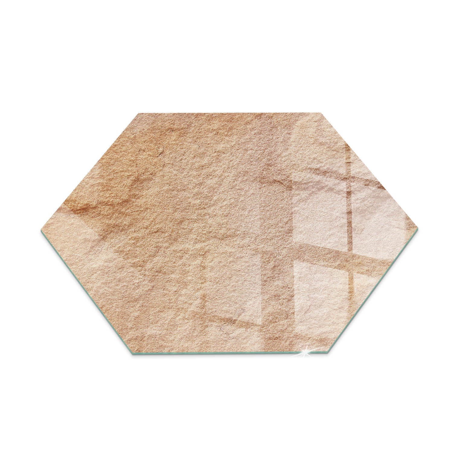 Ochronna szklana podkładka pod kominek - 40 cm - Tekstura naturalnego kamienia - TULUP