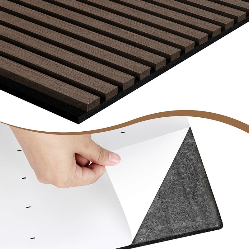 Juego de 4x paneles autoadhesivos 3d 120*60*2,1 cm con efecto madera de roble y nogal negro