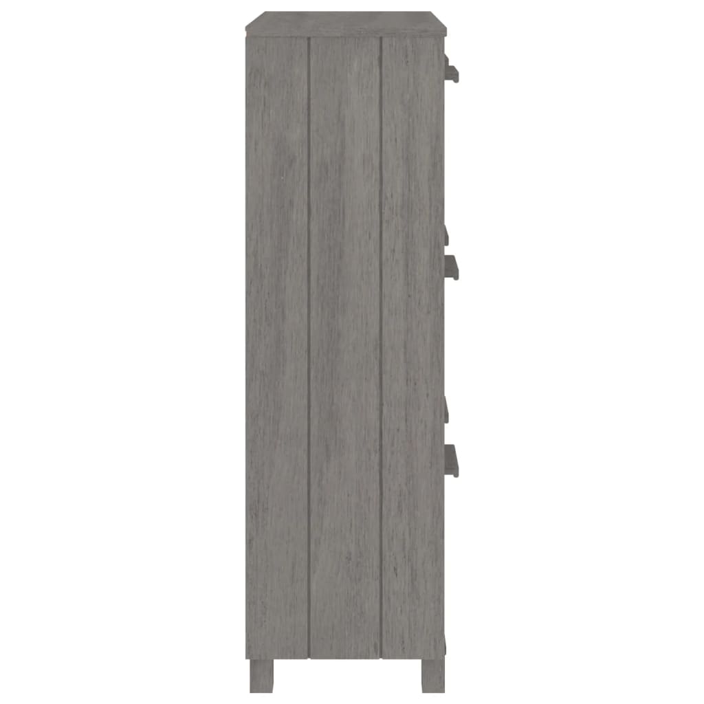 Armoire à chaussures HAMAR Gris clair 59,5x35x117 cm Pin massif - 5