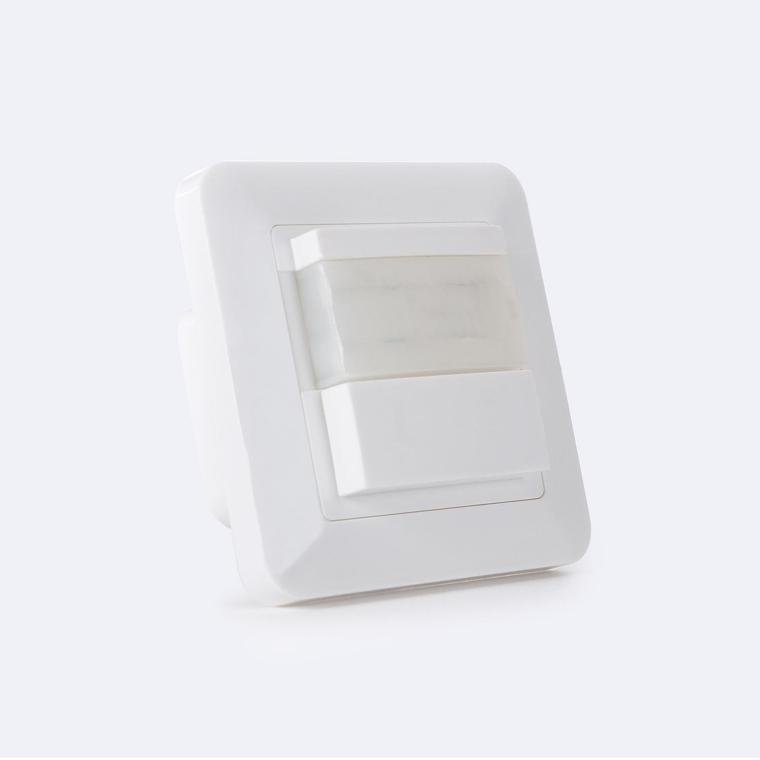Ledkia Sensor de Movimiento PIR 120º Mecanismo Pared Cuadrado Blanco PC ...