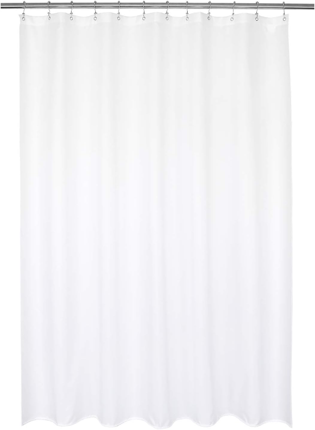 Biała zasłona prysznicowa, wysokiej jakości PEVA, ka, biała (100 cm x 180 cm)