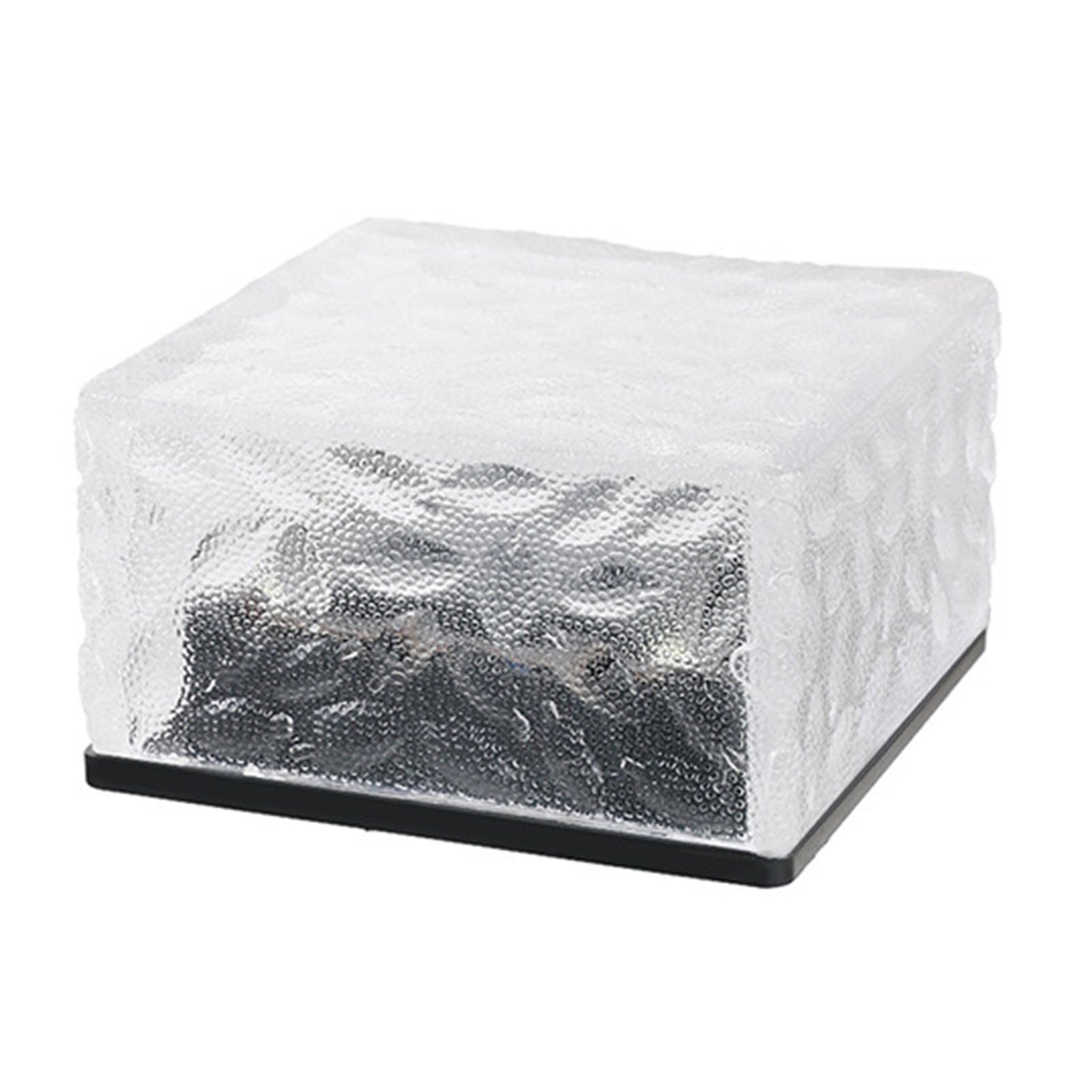 Solarna lampa gruntowa w kształcie cegły lodowej, automatyczne sterowanie światłem, wodoszczelna lampa krajobrazowa zewnętrzna z akumulatorem, biała