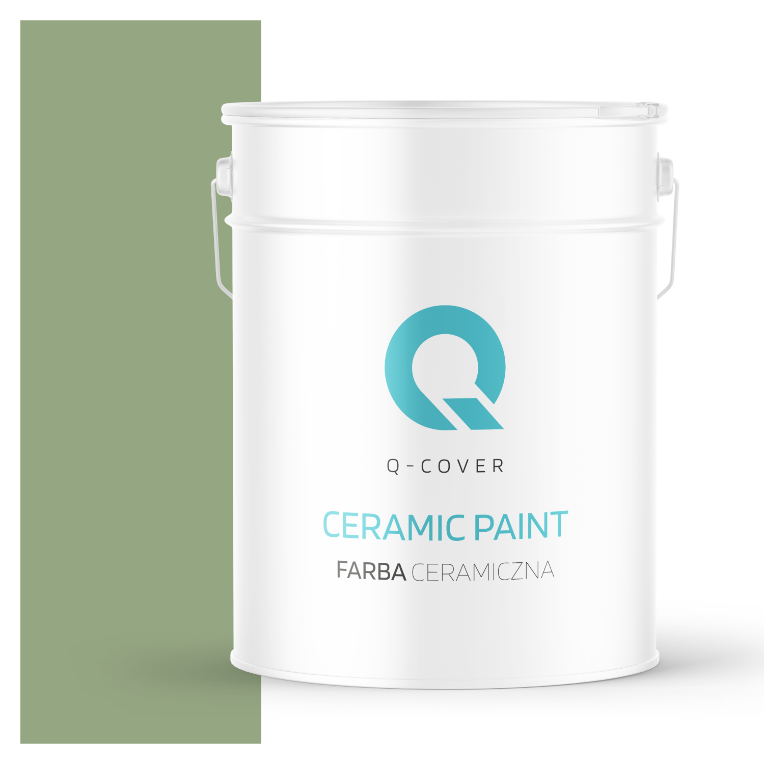 Farba Ceramiczna Do Ścian i Sufitów Q-Cover Oliwkowy ciemny H2036 Głęboki Mat 10L