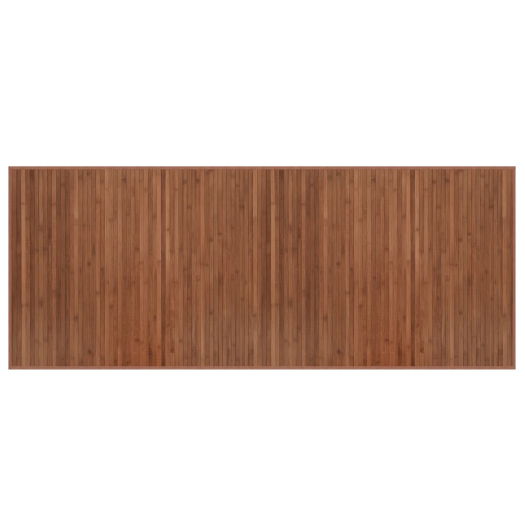 Tapis rectangulaire marron 80x200 bambou - 2