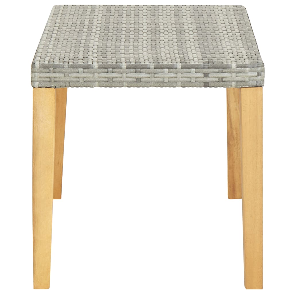 Maison Exclusive - PancMaison Exclusive - na da Giardino 120 cm Grigia Polyrattan e Legno Acacia - 3