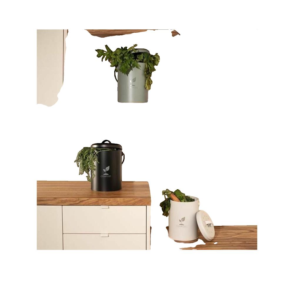 Seau à compost de cuisine crème 6l - Livoo MES154C - 3