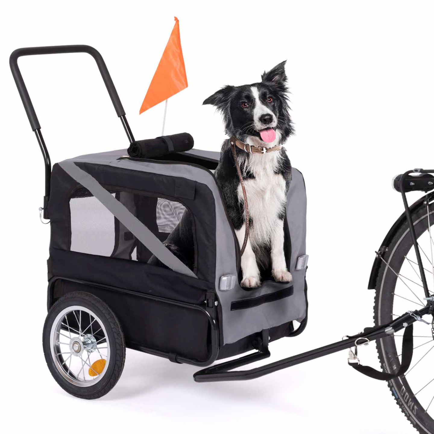 Remorque à vélo pour chien TILLY avec réflecteurs 128 x 52 x 102 cm pour animaux de compagnie - 2