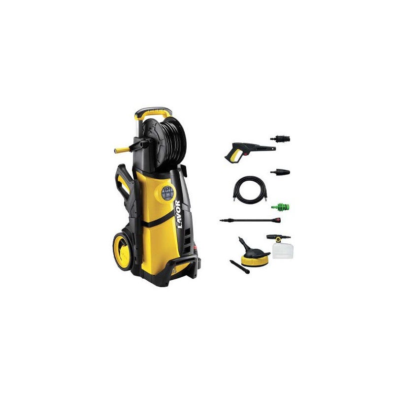 LAVOR Idropulitrice LVR4 Plus 160 DIGIT con Sistema di Controllo Digitale e Programmi di Lavaggio, Avvolgitubo, Pressione massima 160 bar, Portata mas