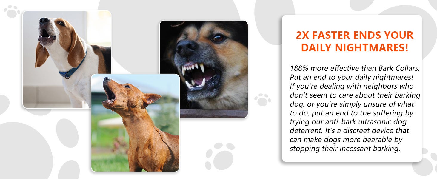 Repelente ultrasónico automático para perros, resistente al agua (IP65),3 niveles de alcance, recargable por USB, para uso en interiores y exteriores. - 4