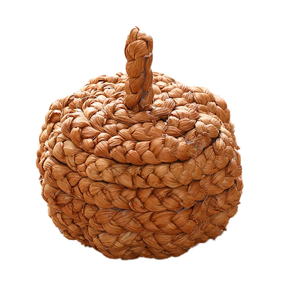 Décoration Automne Citrouille Artificielle Avec Feuilles D'érable - 20x19cm, Pour Table, Intérieur/extérieur (ABS) - 7
