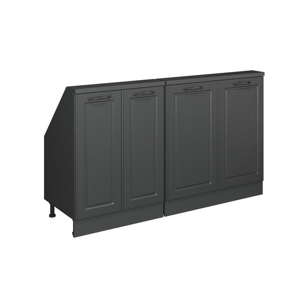 Vicco Szafka kuchenna na dach skośny R-Line, Antracytowy domek wiejski, 140 cm Zestaw 2 sztuk