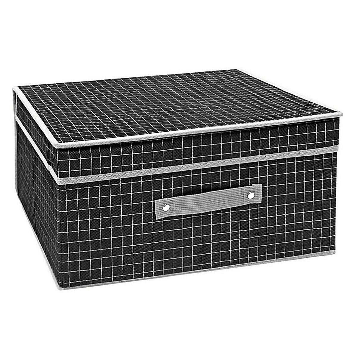 Fdit Scatola Porta Abiti Pieghevole In Tessuto Cotone E Lino – Organizzatore Per Guardaroba, Giocattoli E Libri – Grigio 26x20x17 Cm