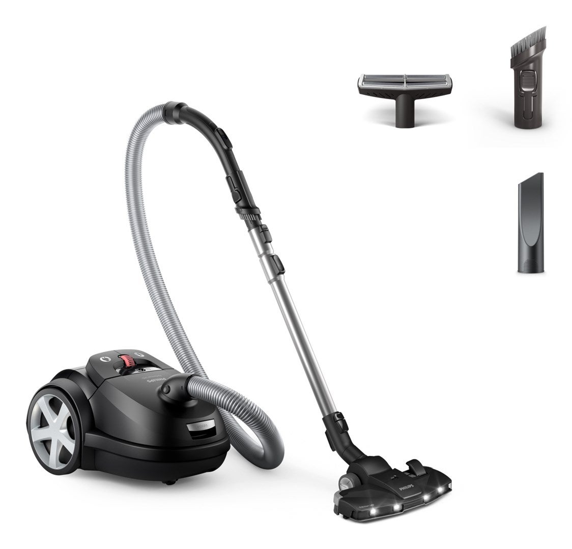 Philiphs Aspiradora Philips Serie 8000 Xd8122/10, 4 L, Cilíndrica, Seca, 900 W, Bolsa Para Polvo Negro , Leroy Merlin