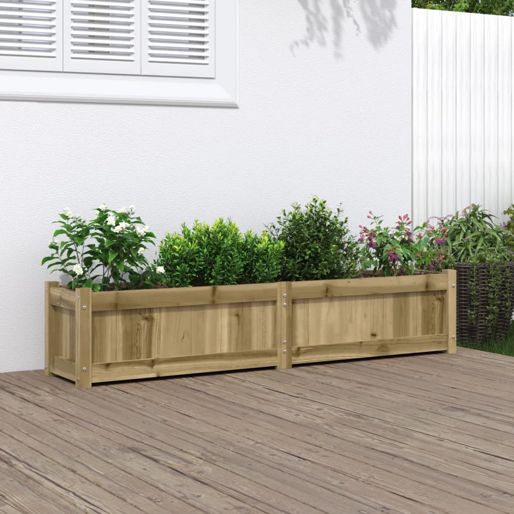 Jardinière | Bac à fleurs | Pot de fleurs 150x31x31 cm bois de pin imprégné152832 - 2