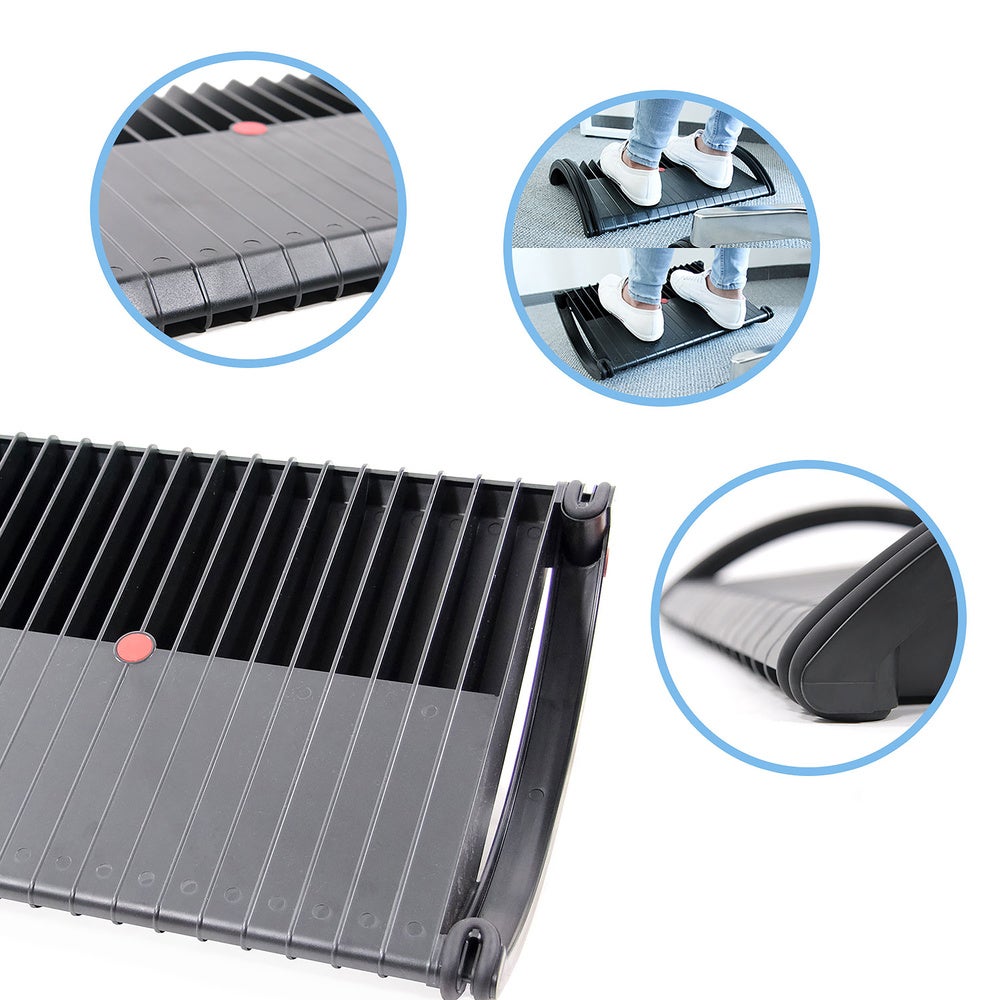 Poggiapiedi con due lati PODI Plastica Nero hjh OFFICE - 3