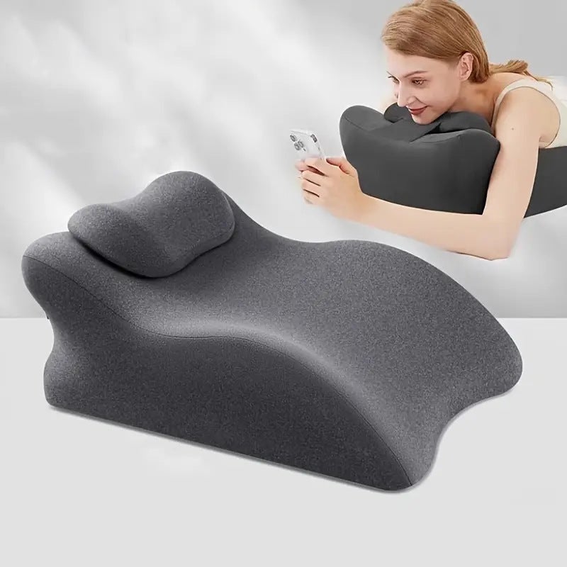 Oreiller lombaire gonflable - QQMORA - Gris - Confort médium - Portable