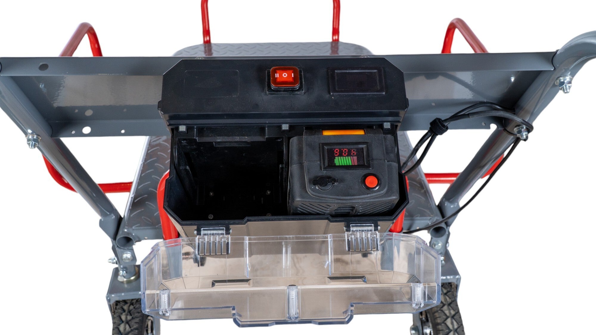 Brouette électrique à plateau 150kg sur chenille avec roues et skis Torros ERP150 - 5