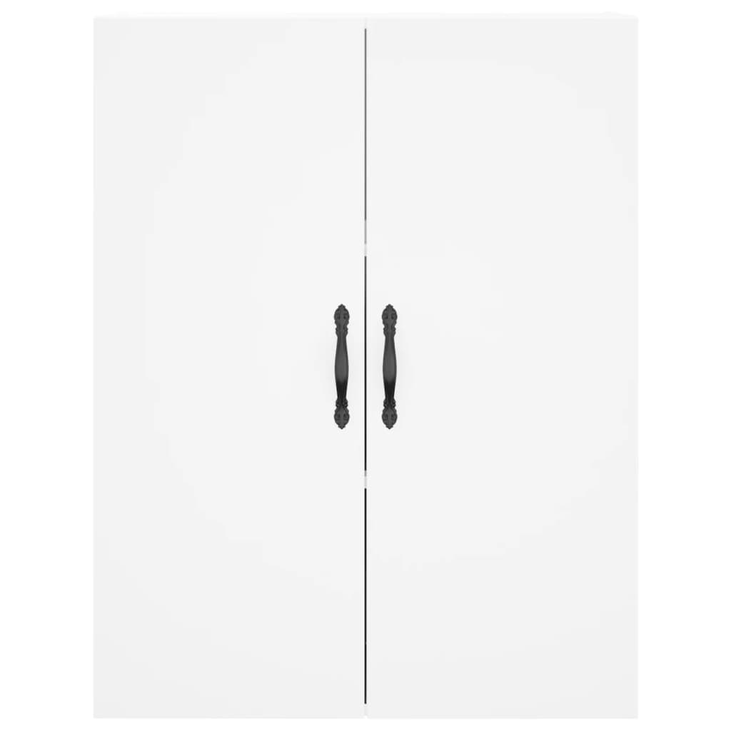 Buffet haut Blanc 69,5x34x180 cm Bois d'ingénierie - 6