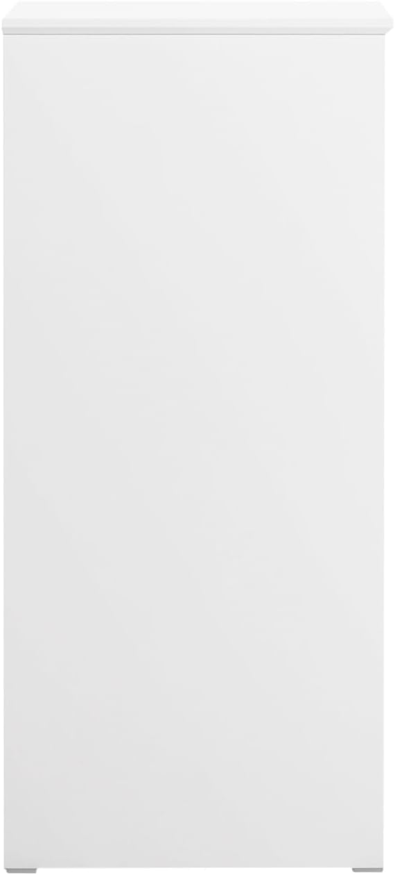 SoBuy Cesto para Ropa Sucia Armario Multifuncional de baño con 1 Cesto y 1 Cajón Blanco 40 x 39 x 86 cm BZR110-W - 5