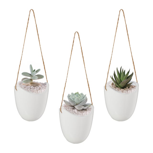 Support Mural Blanc 10 Pouces Pour Plantes Et Lanternes - En Acier - Pour Intérieur Et Extérieur