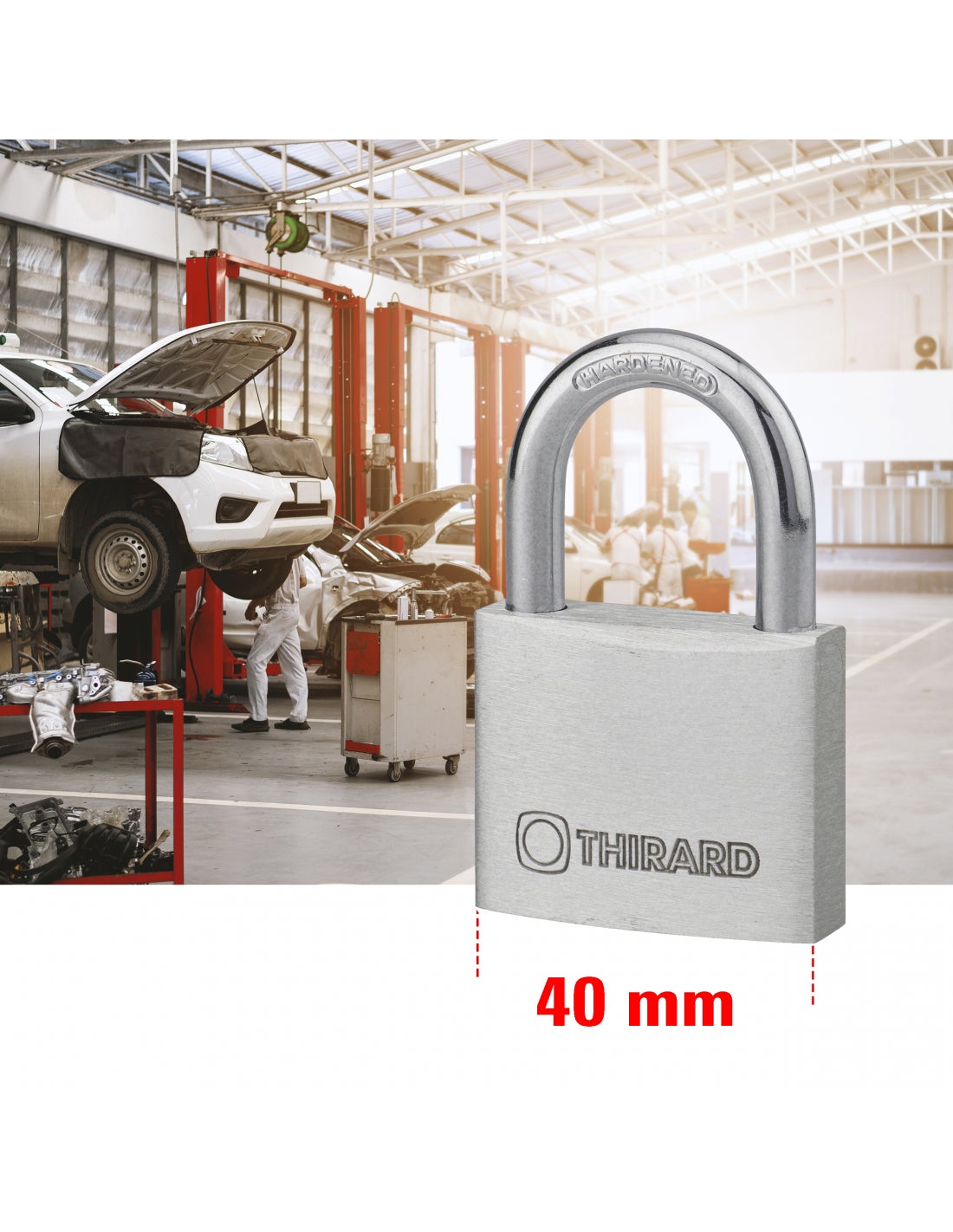 THIRARD - Cadenas à clé Type 1, bagage, aluminium, 40mm, 2 clés - THIRARD - 4