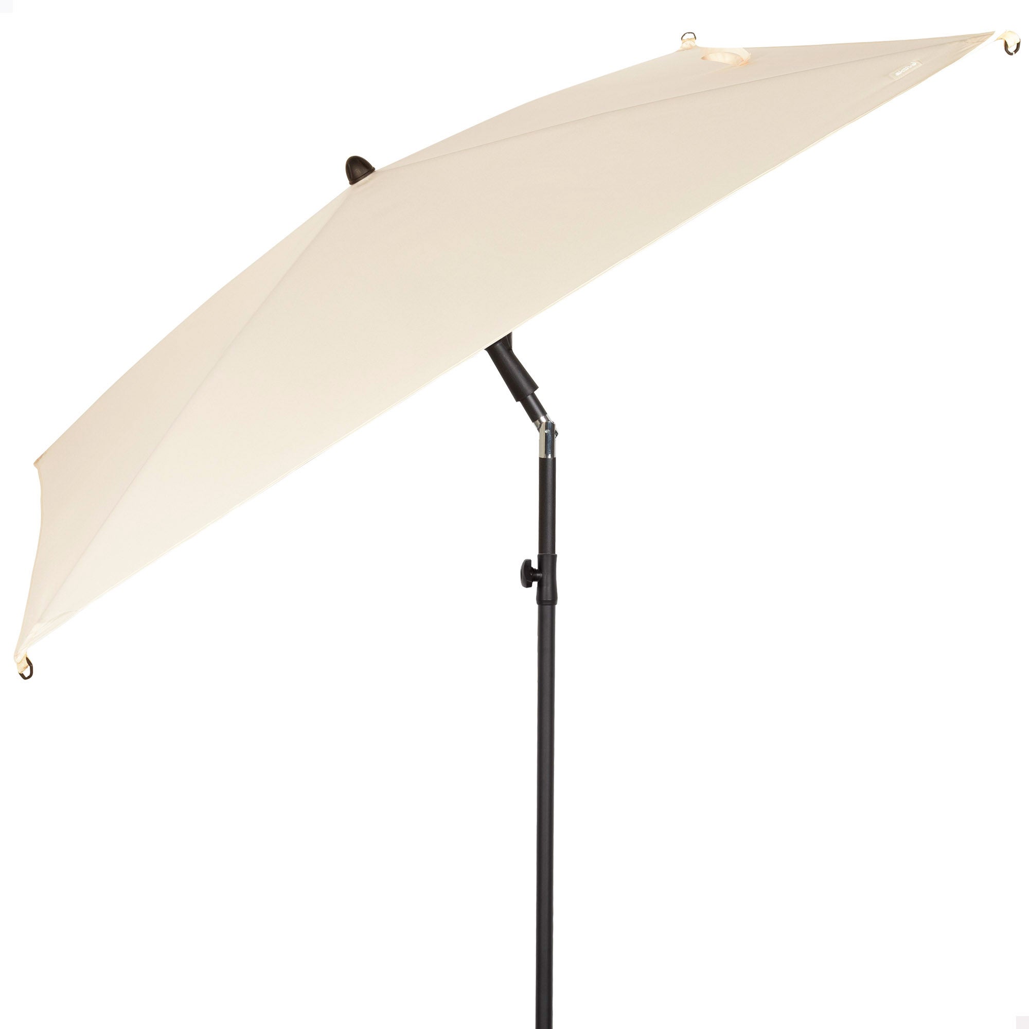Parasol jardín cuadrado 175x175 cm beige con mástil inclinable