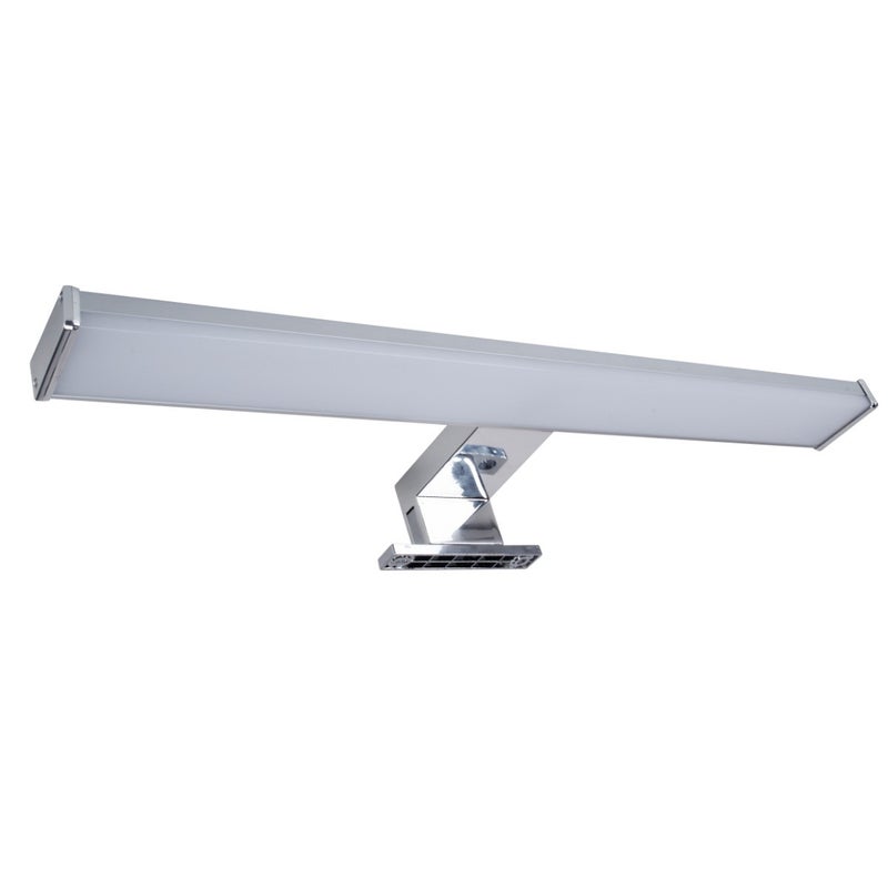 Kinkiet ścienny Elba chromowany biały LED 8W 4000K 900lm nad lustro wym: 4,4 x 40 x 11,2 cm aluminium IP44 Polux
