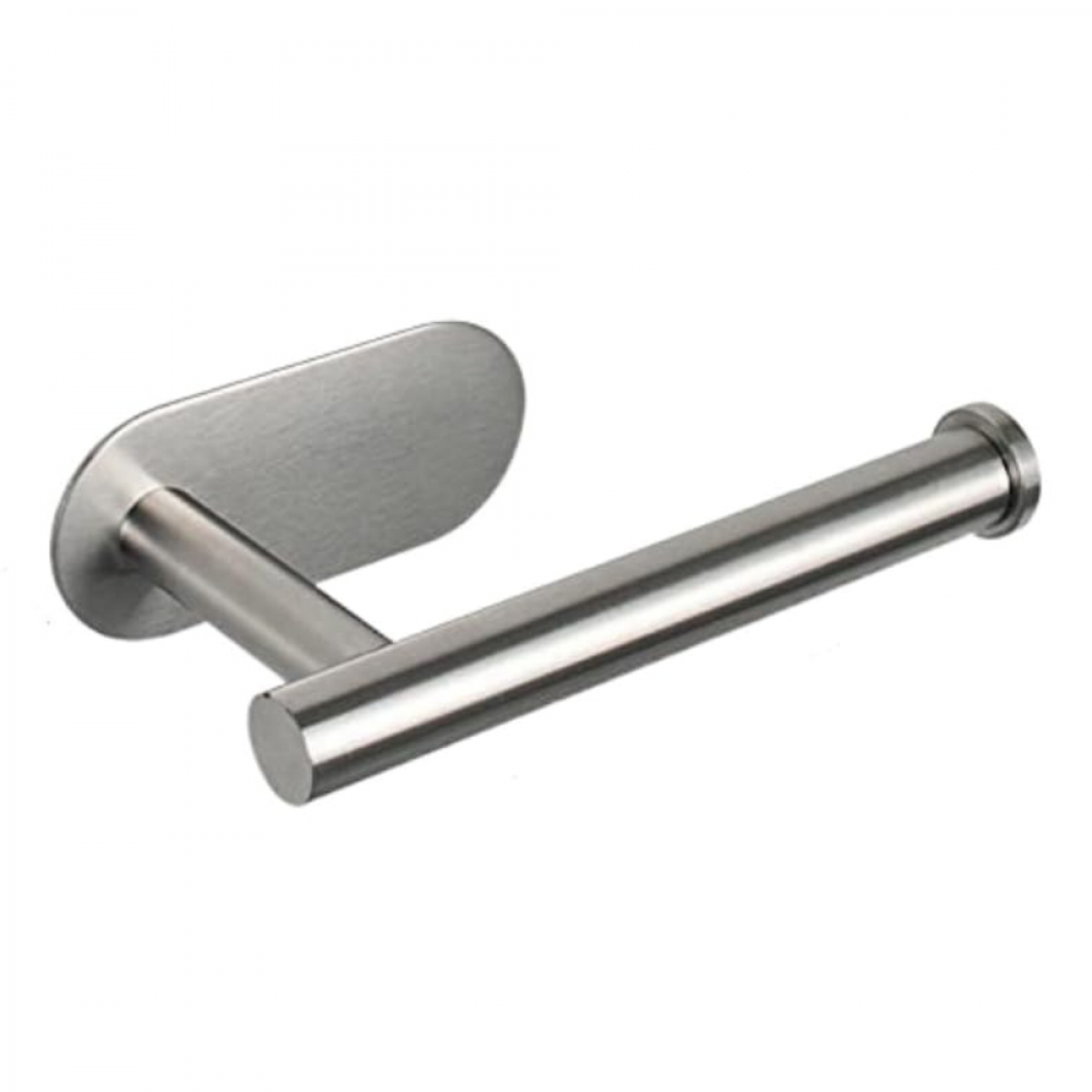 Suport pentru hârtie igienică fără găurire, suport autoadeziv din oțel inoxidabil, accesoriu modern pentru baie, argintiu