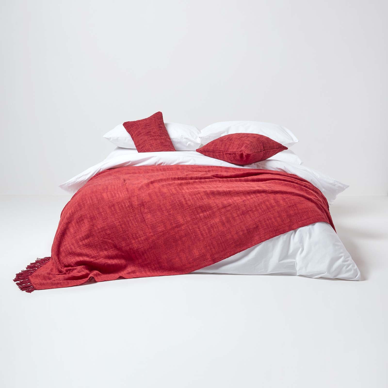 Homescapes Jeté de lit ou de canapé Terracotta Nirvana en coton, 150 x 200 cm - 3