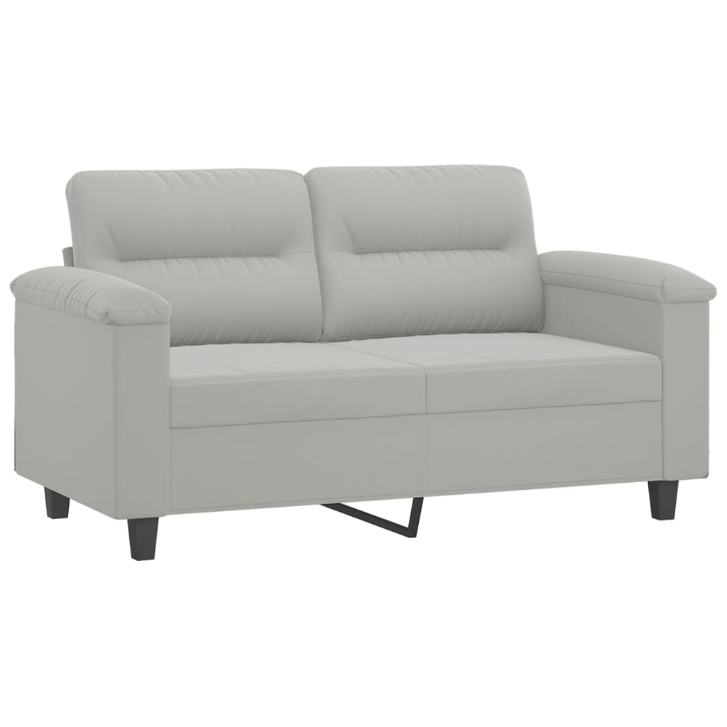 Canapé 2 places，Sofa pour Salon，Banquette avec oreillers gris clair 120 cm CDS48734 - 4