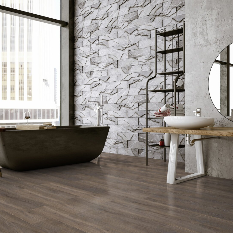 Lame de sol PVC adhésive effet bois cleveland dark GERFLOR Senso Auto-adhesif - 4