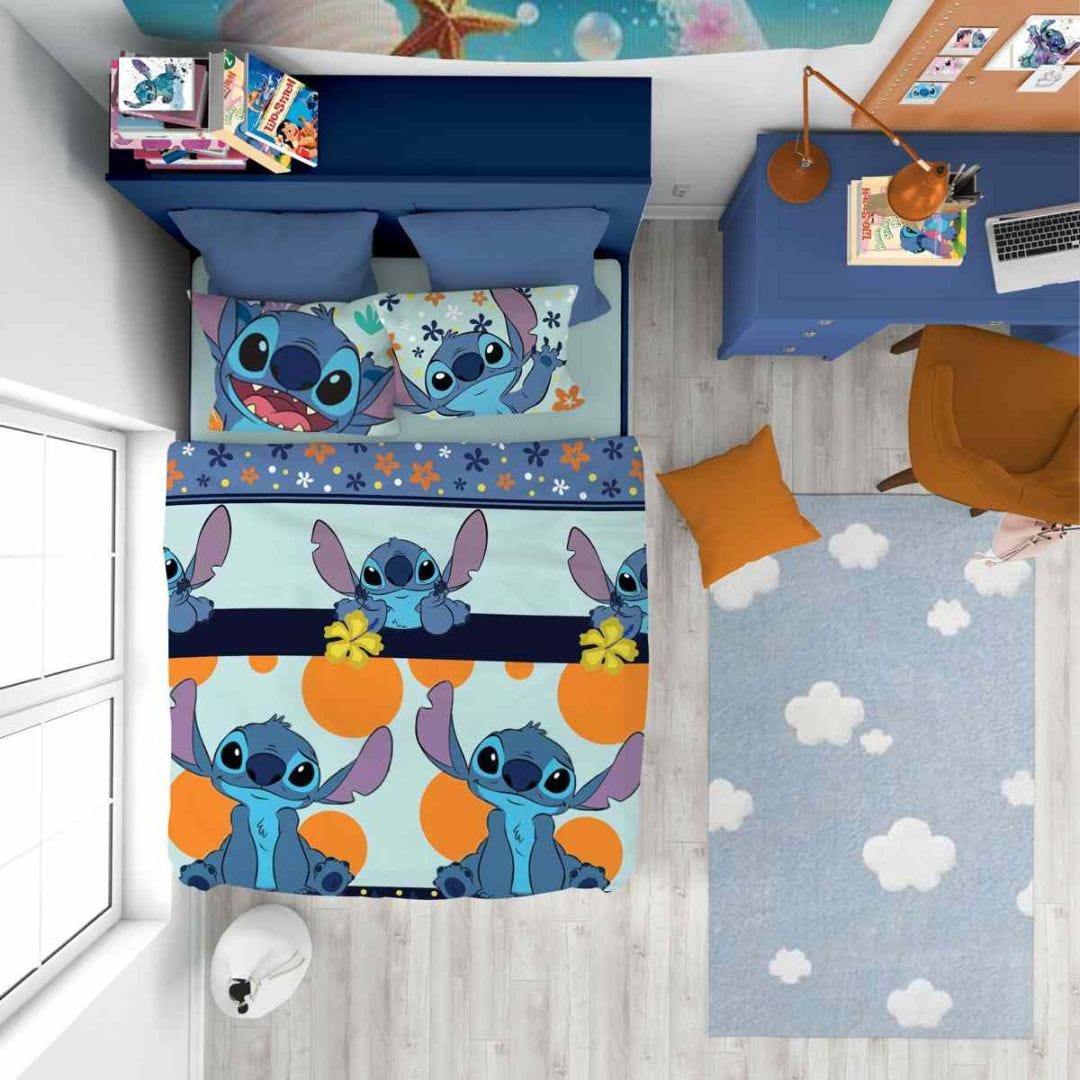 Completo Letto Bing Una Piazza 100% Cotone - Lenzuola Con Personaggio Ufficiale - Foto 9
