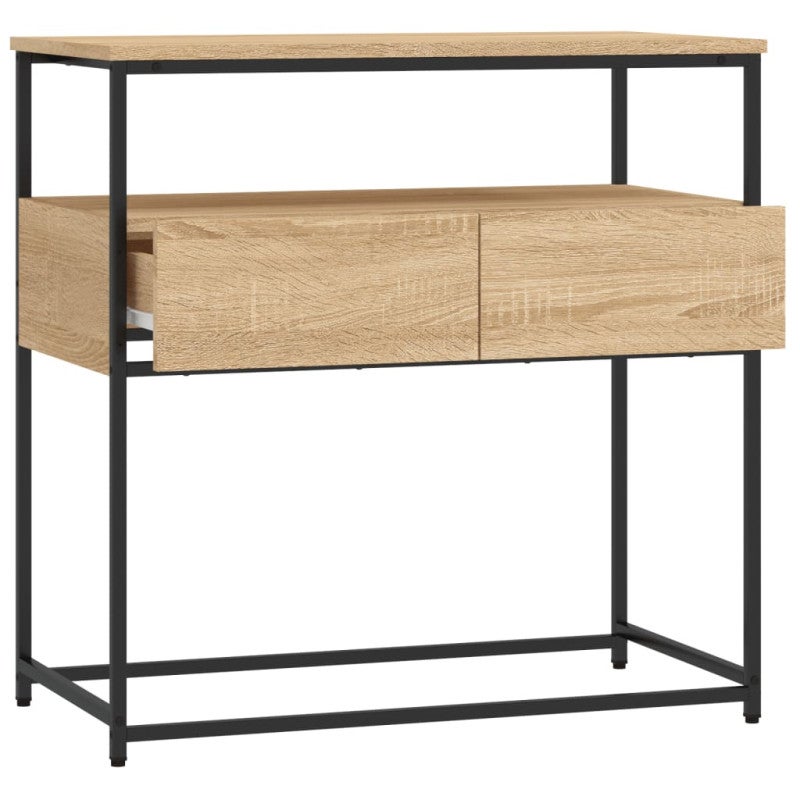 Table console chêne sonoma 75x40x75 cm bois d ingénierie - 5