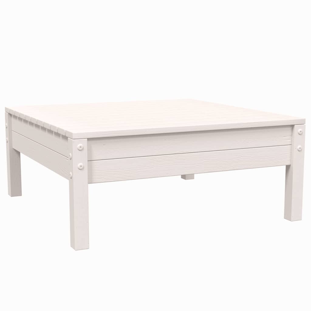 Maison Exclusive - Salon de jardin 3 pcs avec coussins Blanc Bois de pin massif - 5