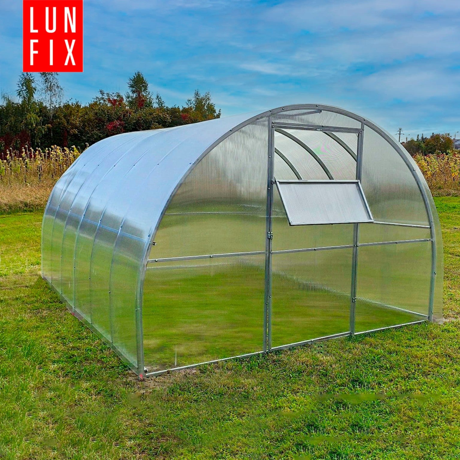 Szklarnia z poliwęglanu w kształcie tunelu 3x10m 20x40mm 4mm