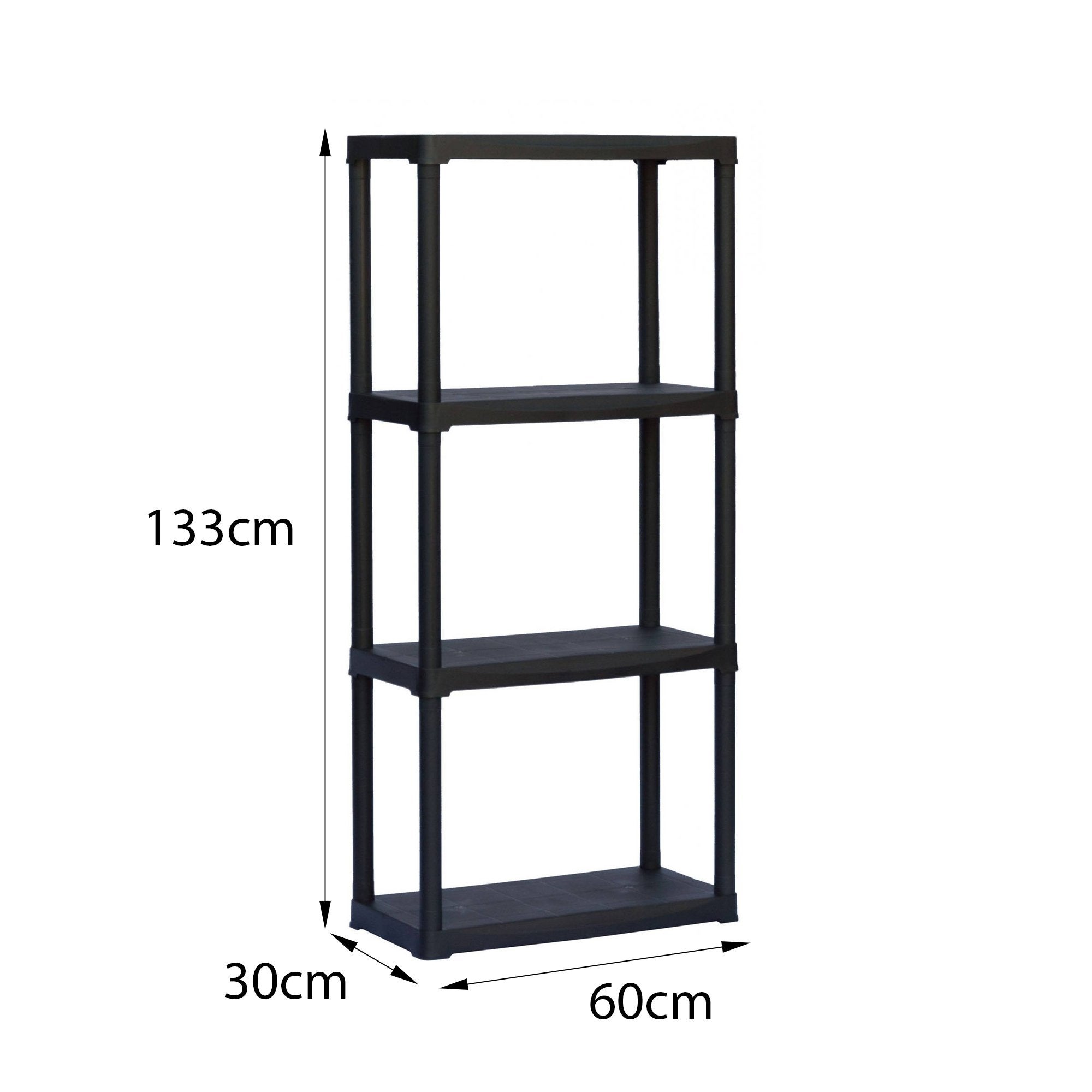 Armario de exterior Ostenda, Estante de exterior, Armario de balcón multiusos, Mueble de exterior, 100% Made in Italy, Antracita, 60x30h133 cm - 3
