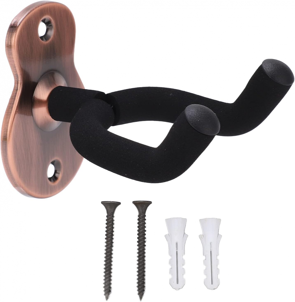 Metalowy stojak ścienny do gitary ukulele Violin Studio (różowe złoto)