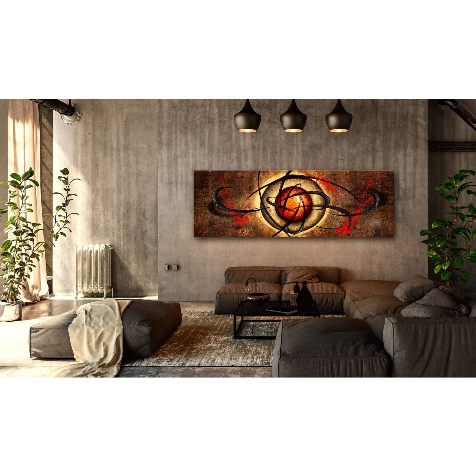 Tableau oeil du diable - 120 x 40 cm - 2