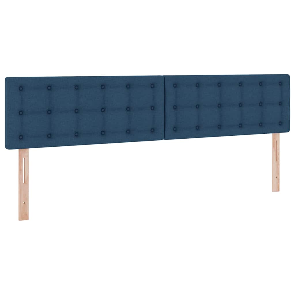 Lit avec rangement et matelas en velours bleu pour la chambre, 200 × 200 cm - 8