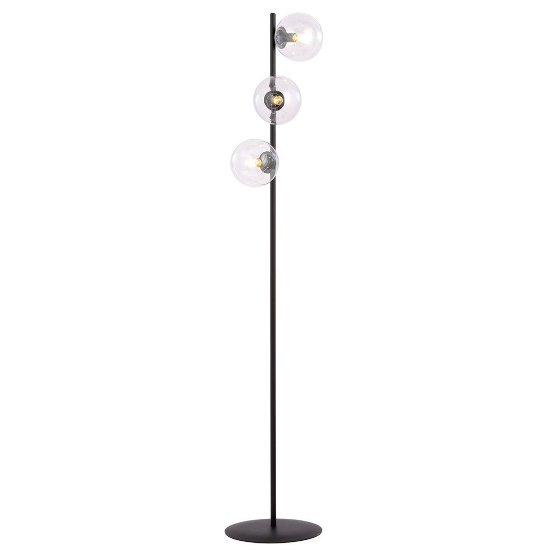 Lampa podłogowa stojąca Rossi czarna 3xE14x10W wym: 150 x 33 cm szkło Emibig