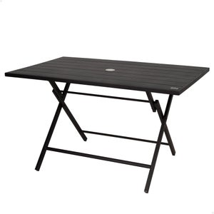 Tavolo Alluminio Esterno Tavolo Da Giardino 110x70 Cm In Alluminio E WPC - Resistente A Sole E Pioggia, Per Balcone E Terrazzo Tavolo Da Giardino Alluminio Wpc