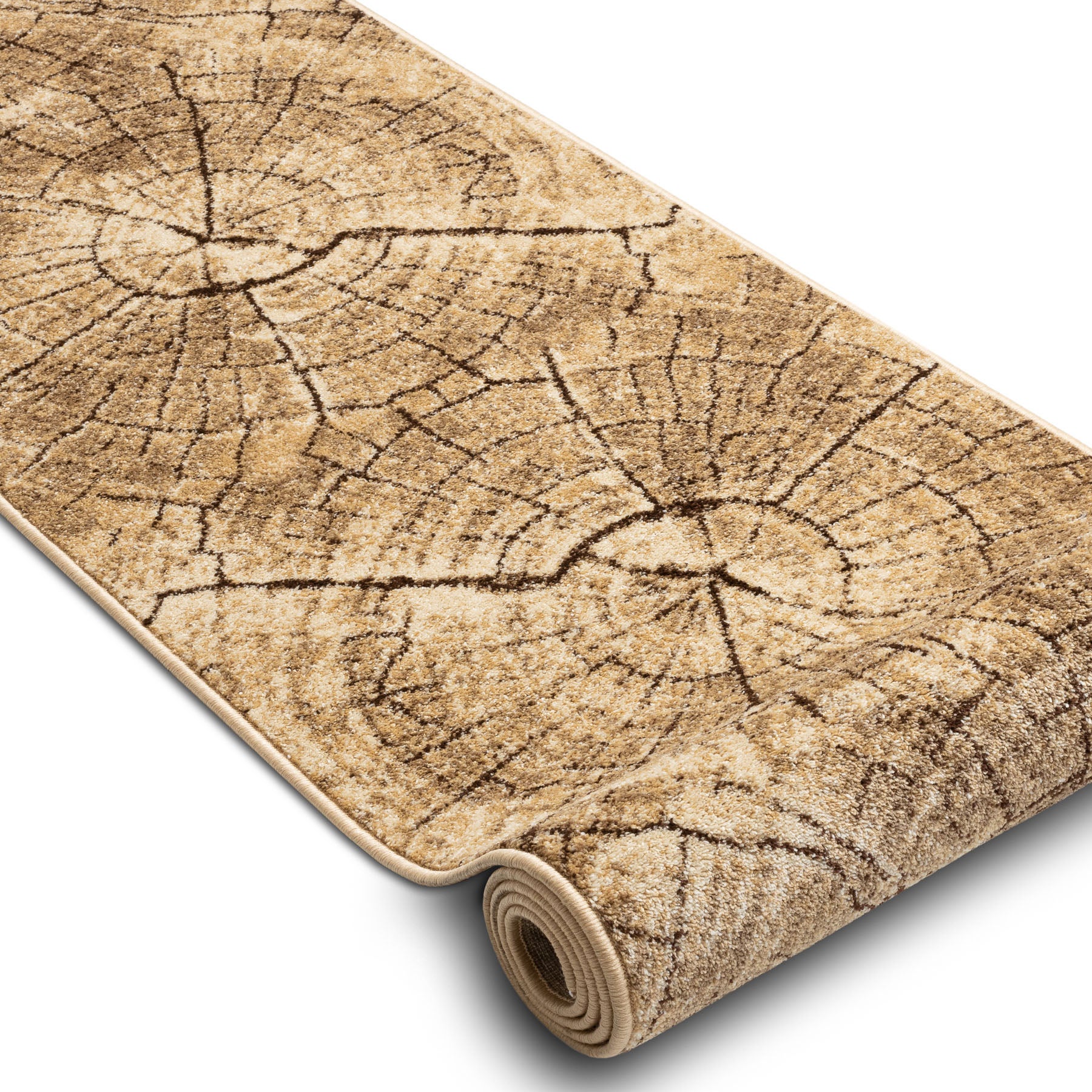 Tapis de couloir KARMEL Tronko Arbre Bois noix 120 cm 120x650 cm - 2