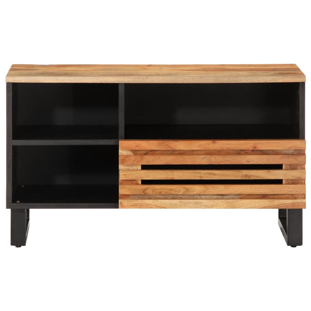 vidaXL Mobile Porta TV 110x30x40 cm in Legno Massello di Acacia