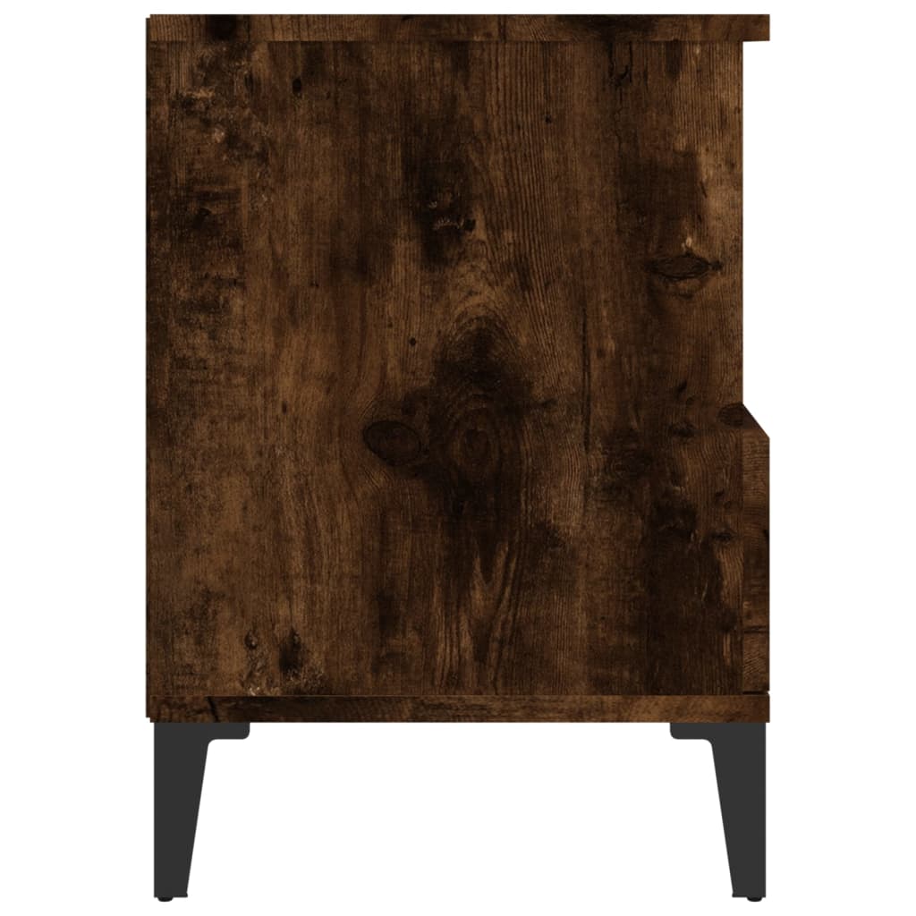 Mesa de cabeceira em carvalho fumado 40x35x50 cm - COMFORTXL - 8