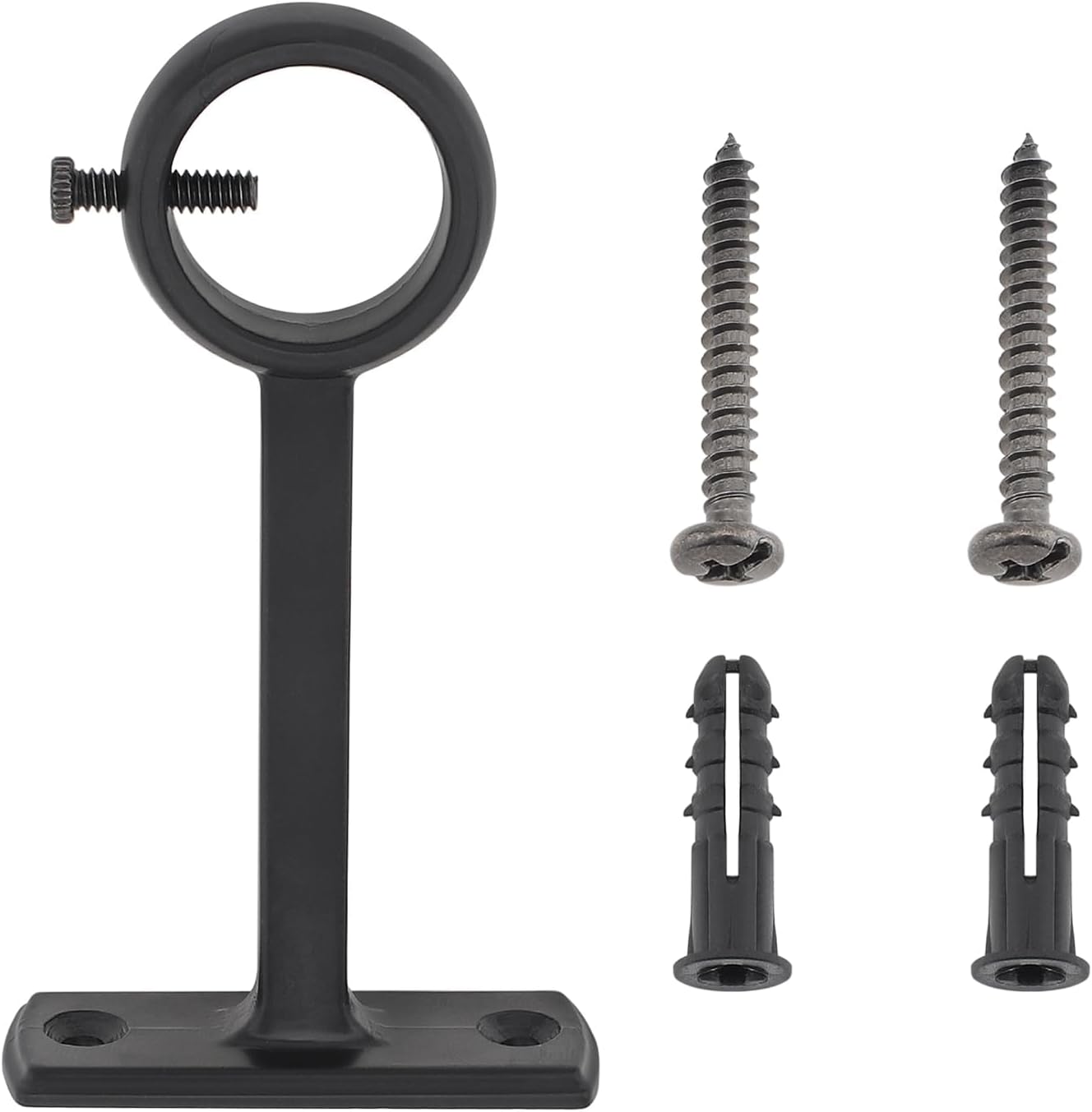 Suporte curto para varão de cortina de 28 mm - 2 peças - Suporte de alumínio - Acessório para varão de cortina de teto - 5