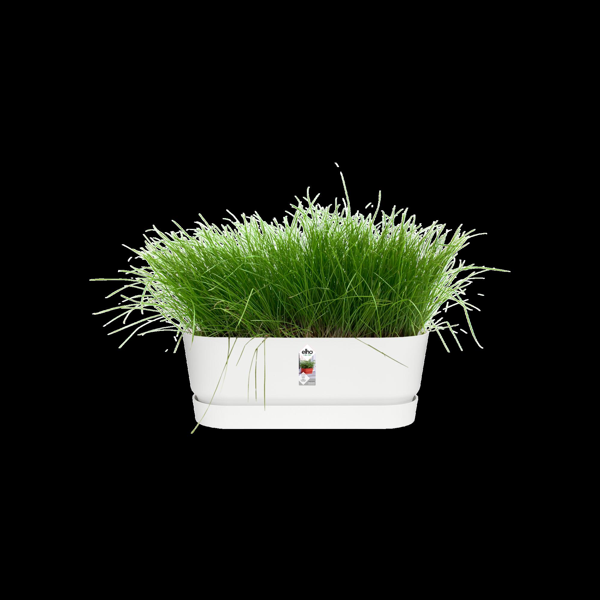 Donica samozlewająca z polipropylenu Greenville biała 48.96x19.823x18 cm - 4