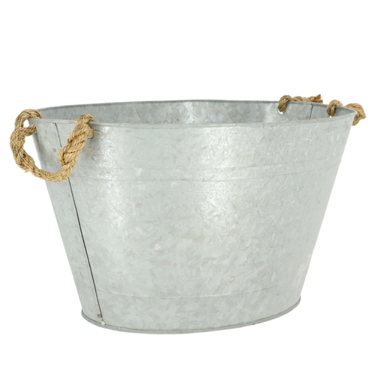 Jardinière bassine en zinc patiné Esschert Design - 4